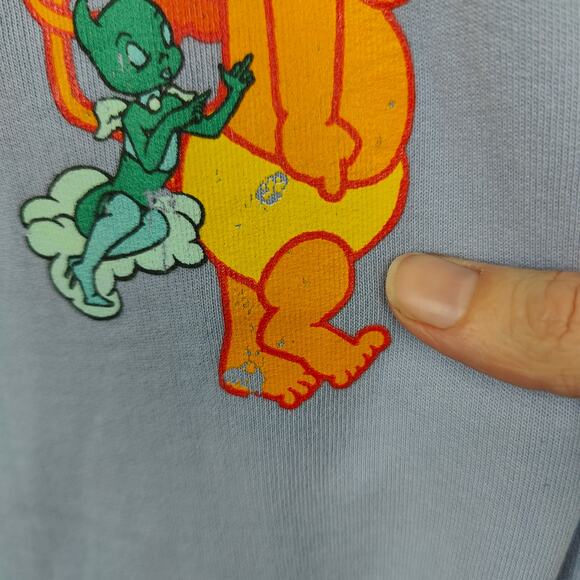 Boys Lie Talk To The Hand Sweatpants Womens‎ XS Blue Devil Graphic Joggers - Picture 3 of 9